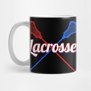 Crossed Lacrosse Sticks and head - The lacrosse Mug